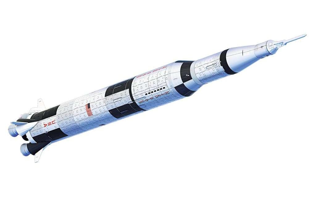 Ravensburger 3D Puzzle Apollo Saturn V Rakete – 440 Teile – 91,5 × 16,4 × 16,4 cm – ab 8 J.