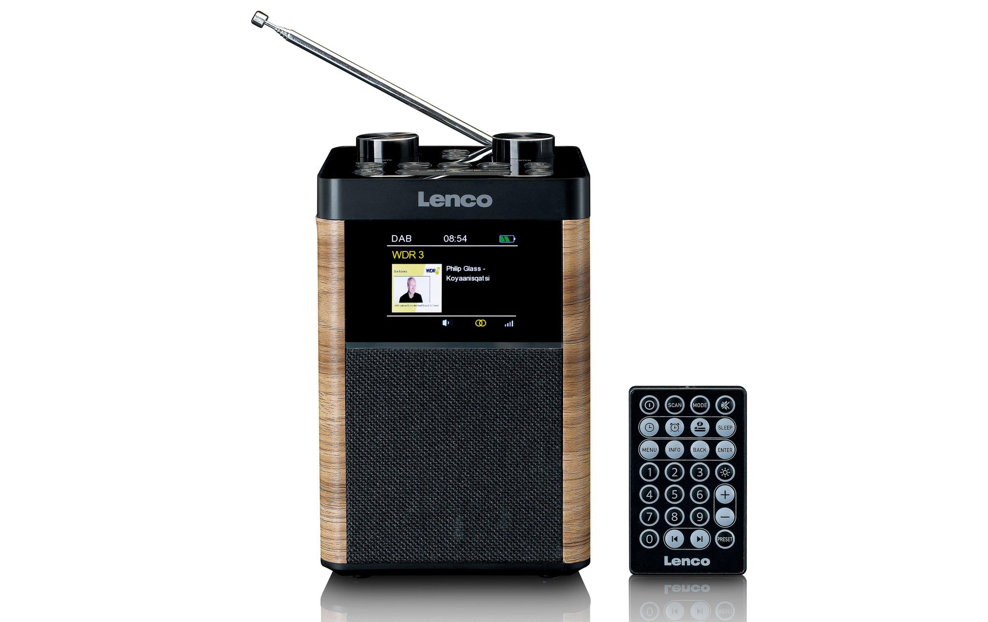 Lenco PDR-060WD – DAB-/Internetradio – Tischradio – DAB+, UKW, USB, Bluetooth – Schwarz