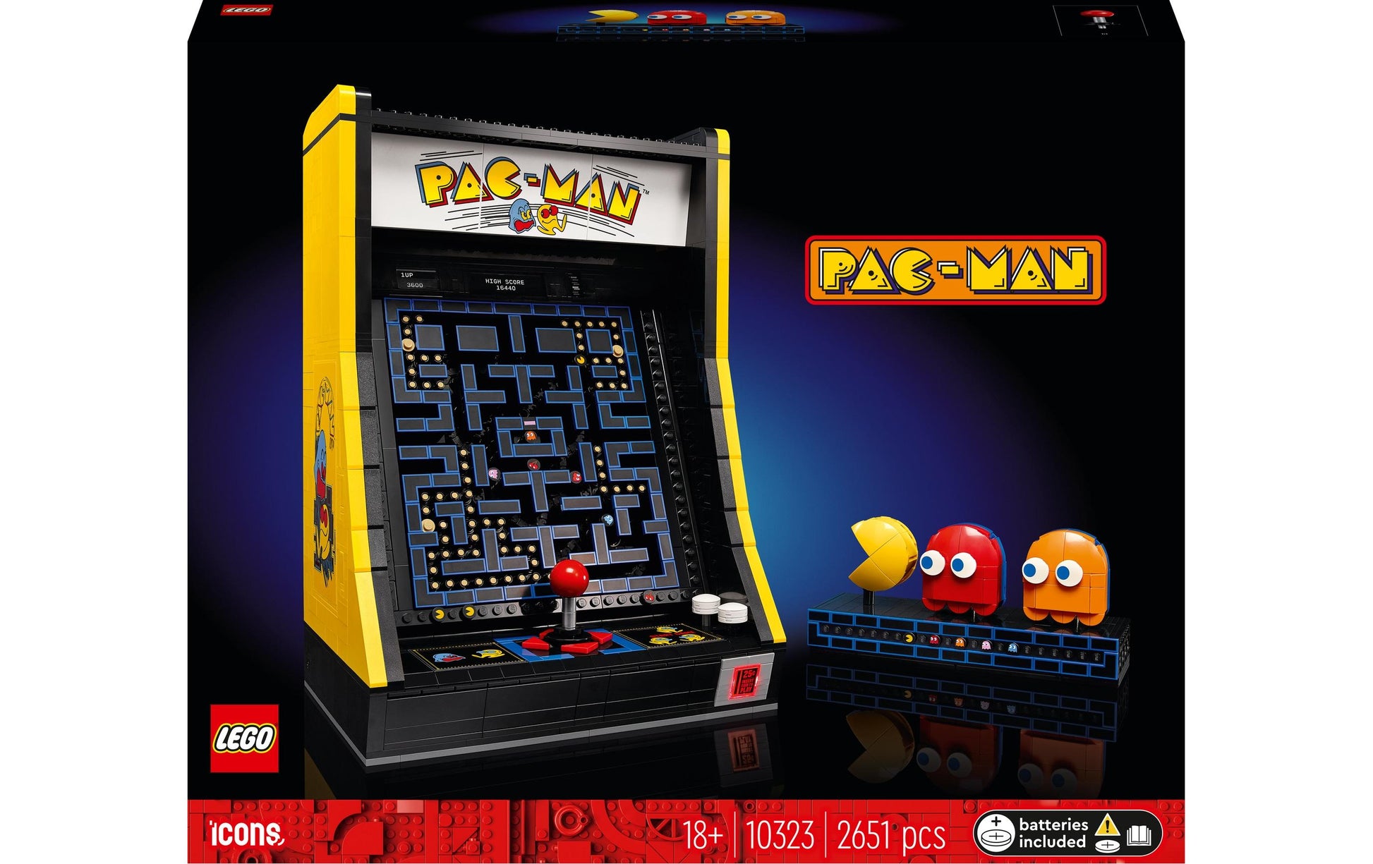 LEGO 3D Puzzle PAC-MAN Spielautomat – 2651 Teile – 25 × 32 × 17 cm – ab 18 J.