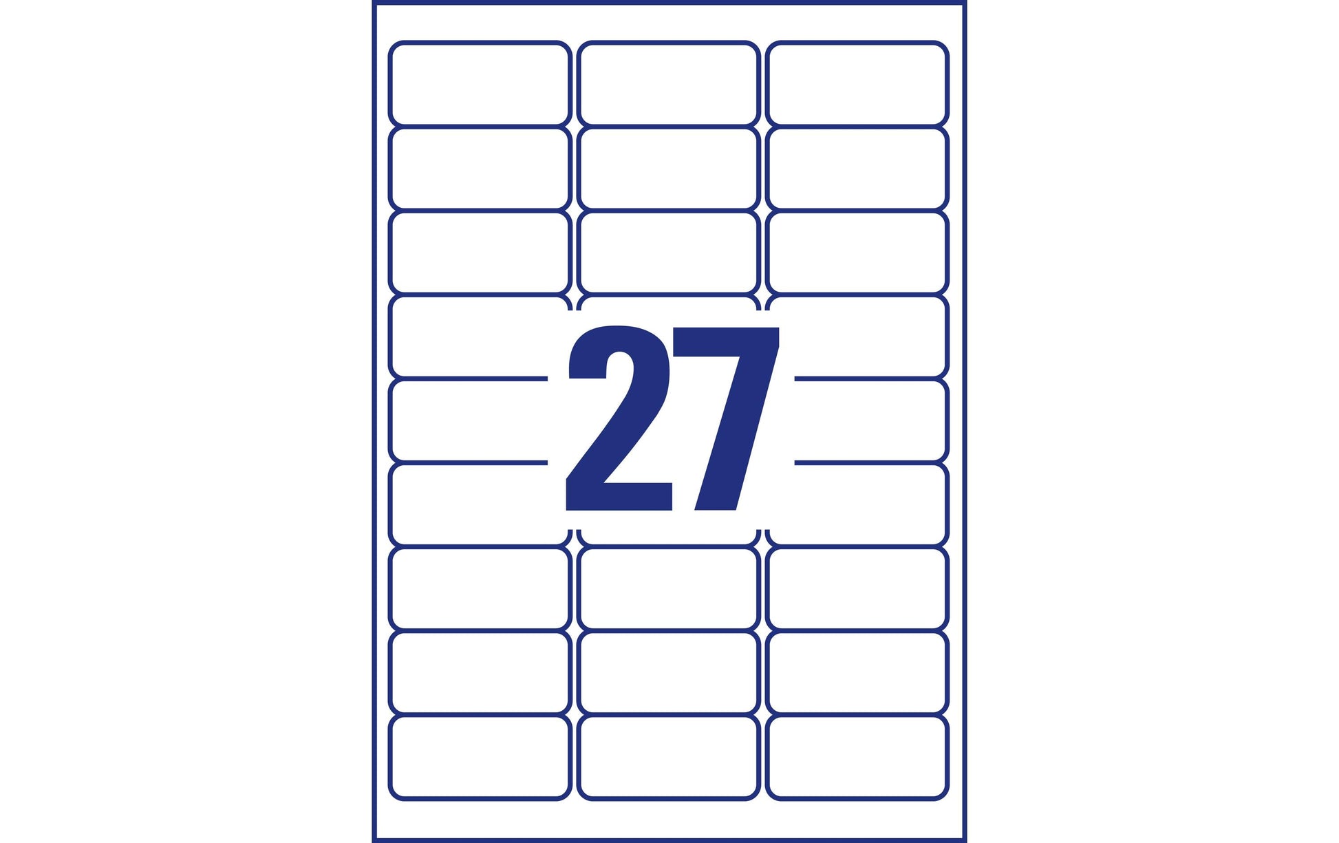 Avery L4737REV-10 – Etiketten A4 64×30 mm – weiss – wiederablösbar – Laser/Inkjet – 27 pro Blatt, 10 Blätter
