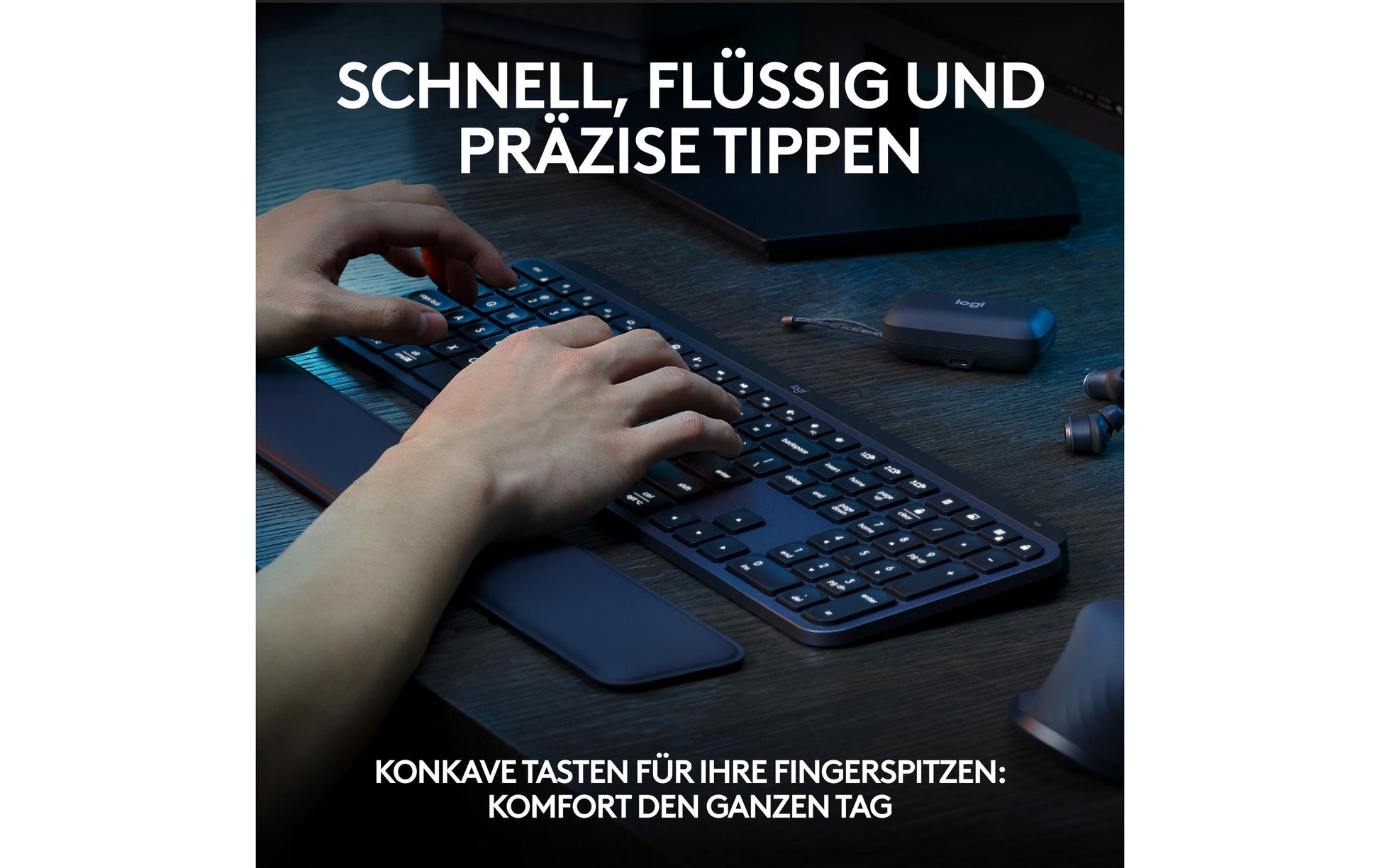 Logitech MX Keys S – Tastatur, kabellos (Bluetooth), CH-Layout (DE-CH)
