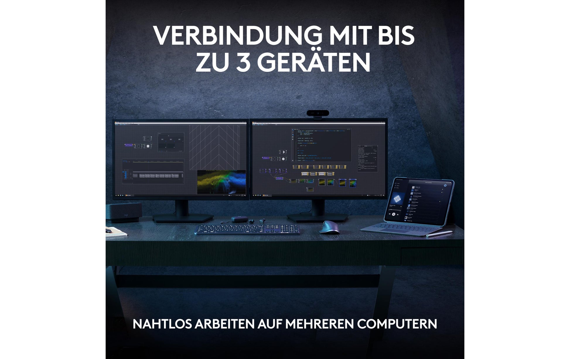 Logitech MX KEYS S – Tastatur, kabellos (Bluetooth), CH-Layout (DE-CH), Grau