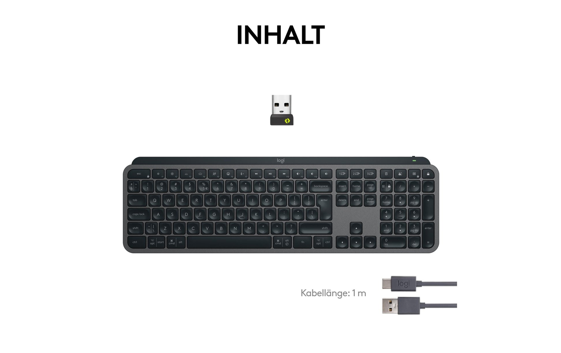 Logitech MX KEYS S – Tastatur, kabellos (Bluetooth), CH-Layout (DE-CH), Grau