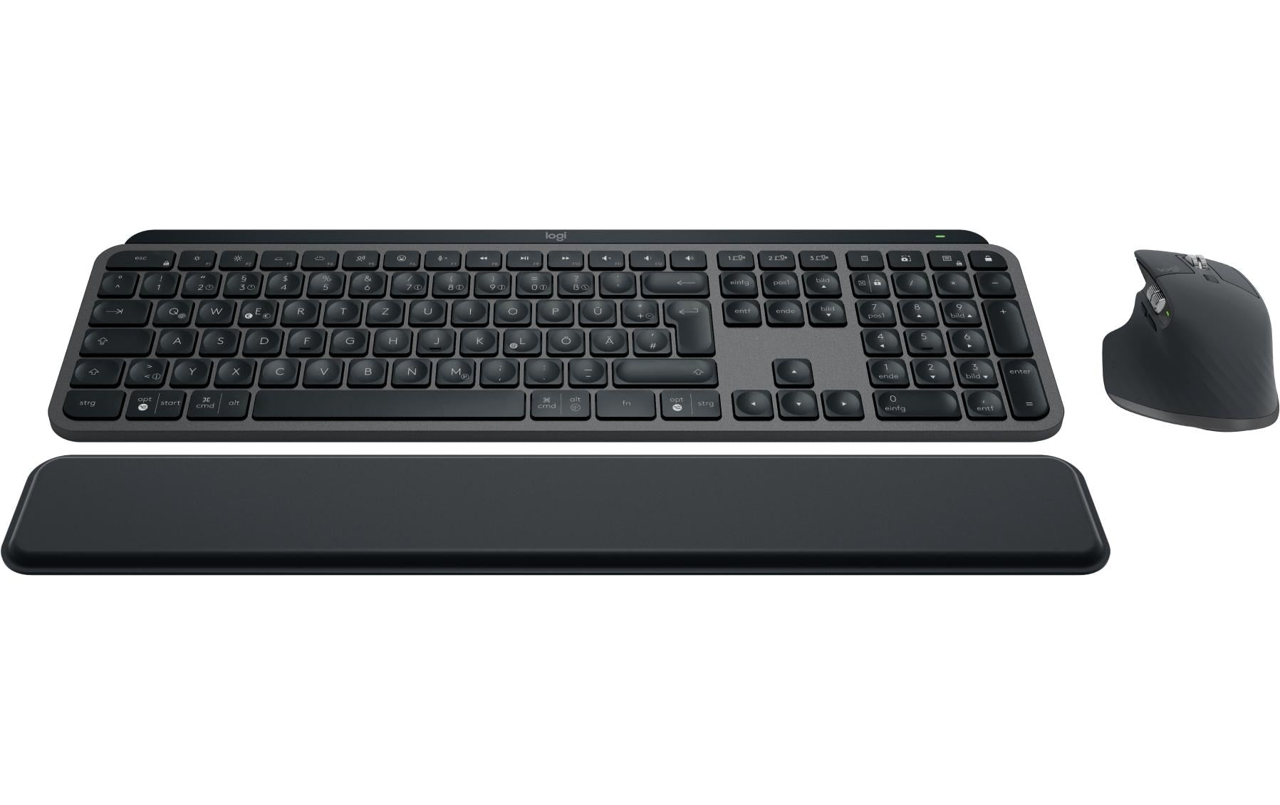 Logitech MX Keys S Combo – Tastatur- und Maus-Set – Bluetooth & 2,4 GHz – Scherenmechanik – Beleuchtet – QWERTZ (DE)