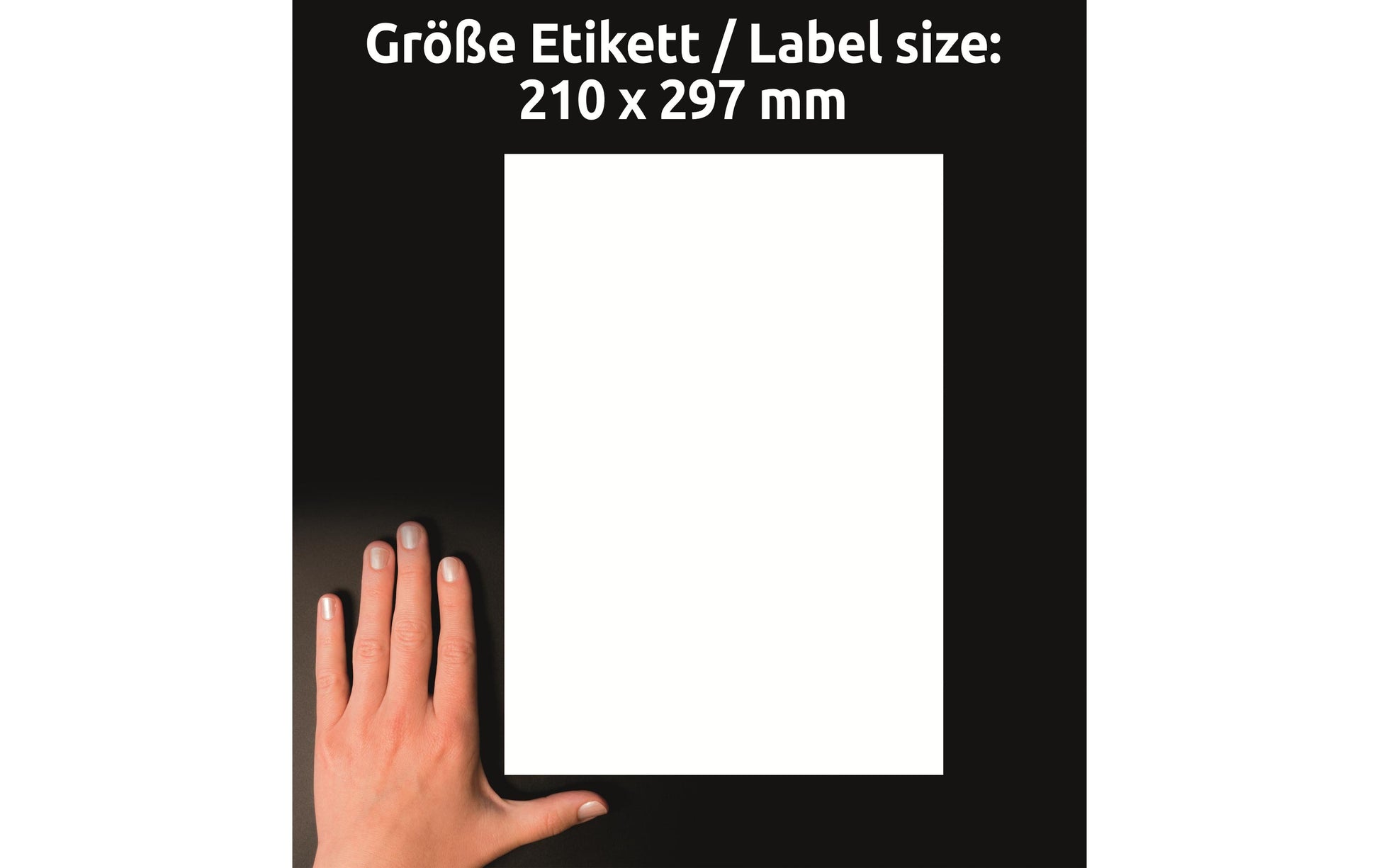 Avery Drucketiketten, 210 mm × 297 mm, weiss, Papier, wiederablösbar, Packung 30 Blatt