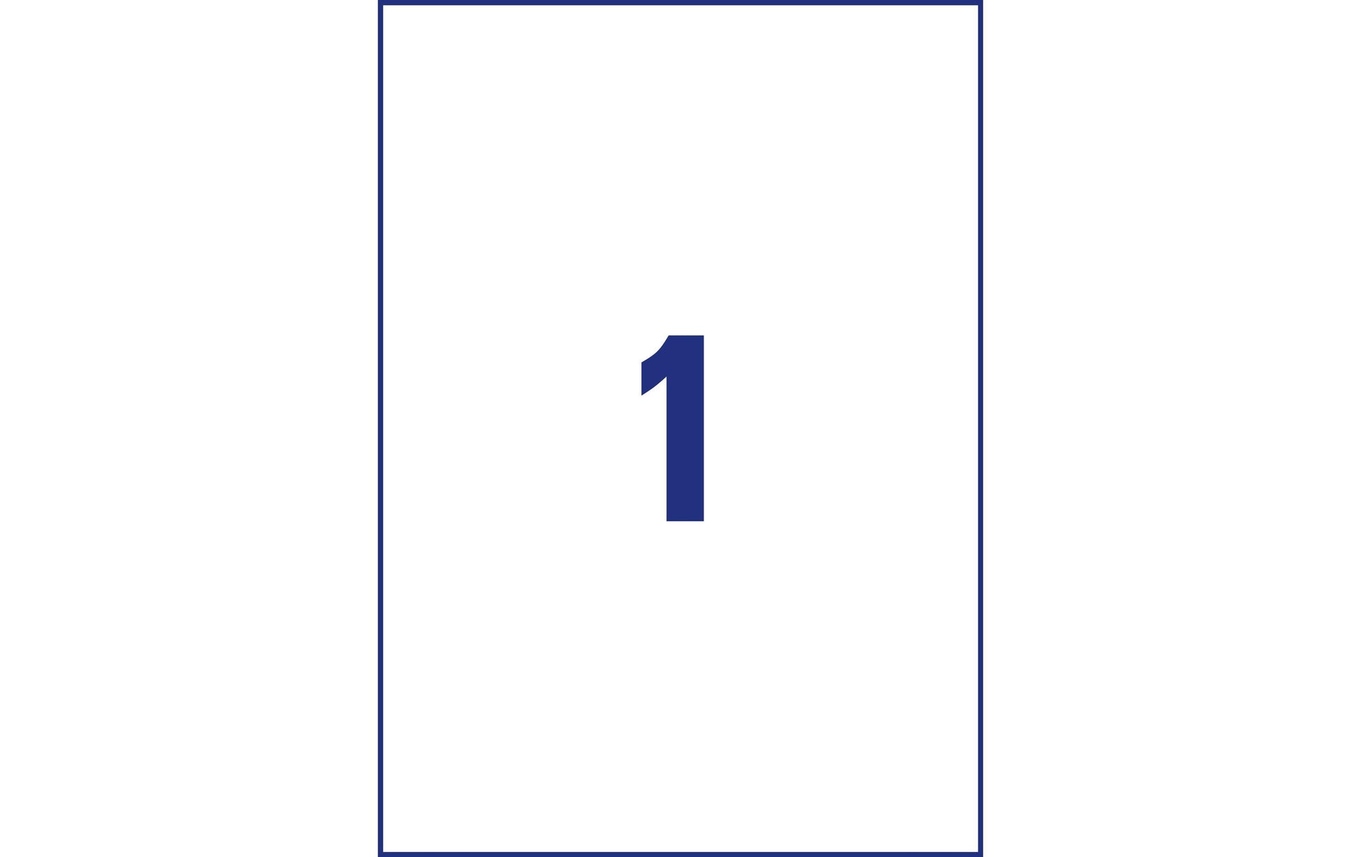 Avery Drucketiketten, 210 mm × 297 mm, weiss, Papier, wiederablösbar, Packung 30 Blatt