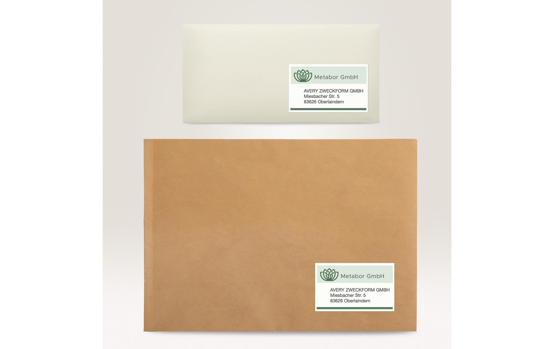 Avery Druckeretiketten, 105 mm × 48 mm, naturweiss, Altpapier, permanent, 120 Etiketten (10 Blatt)
