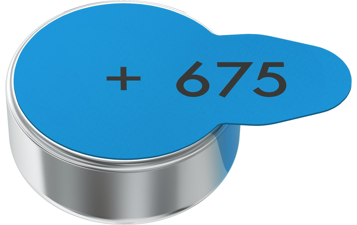 Varta Hörgerätebatterien 675 (PR44), Zink-Luft, 1,45 V – 6 Stk.