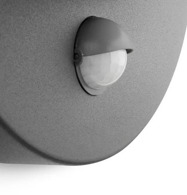 Philips by Signify Philips Aussenwandleuchte – 600 lm – IP44 – Netzbetrieb – Bewegungsmelder – Anthrazit, Aluminium