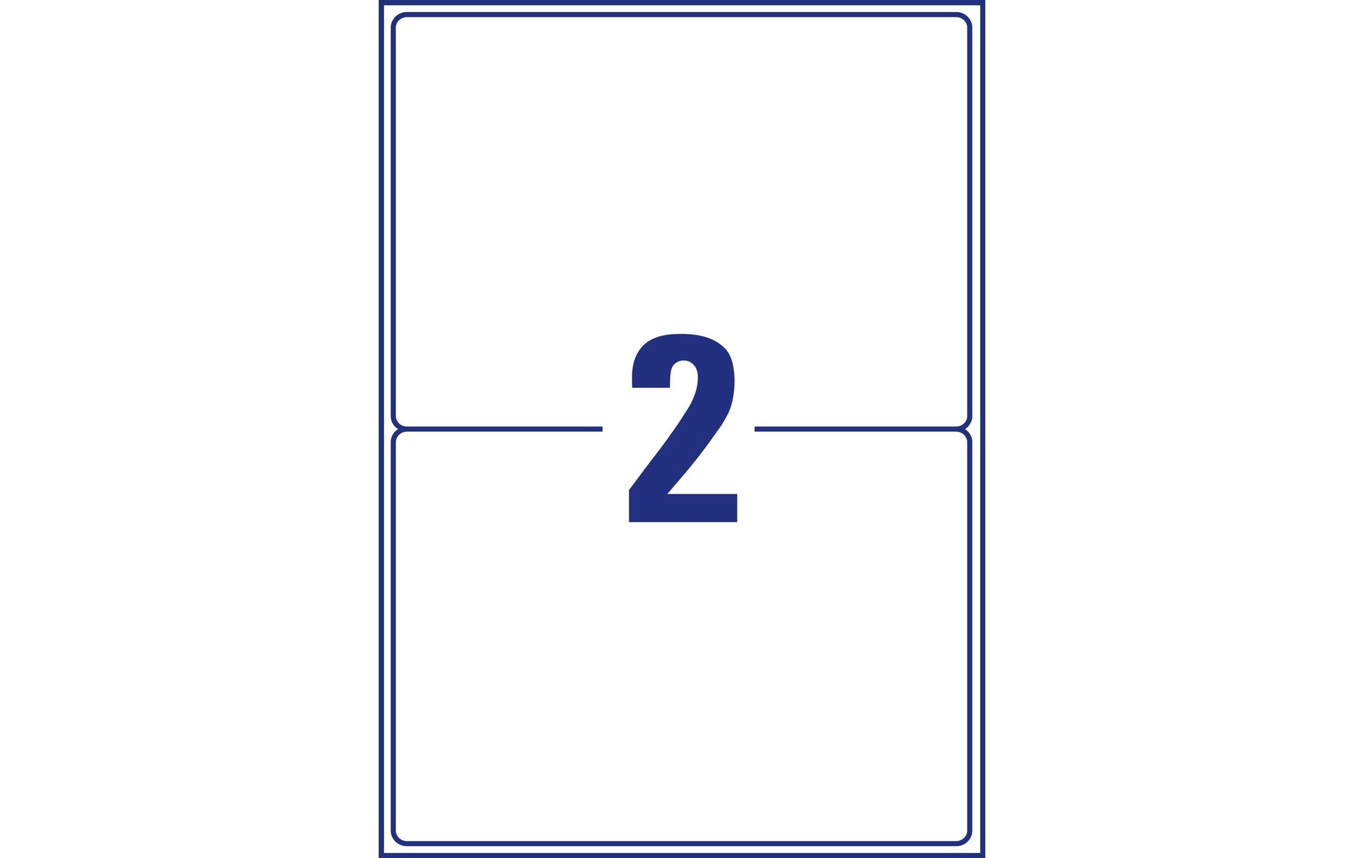 AVERY Zweckform – Etiketten A4 200 × 143 mm – weiss – wiederablösbar – Laser/Inkjet – 50 pro Blatt, 25 Blätter