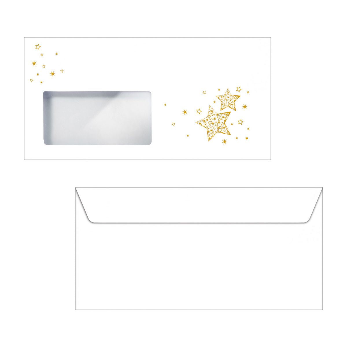 Sigel Weihnachts-Couvert C5/6, mit Fenster, Gold