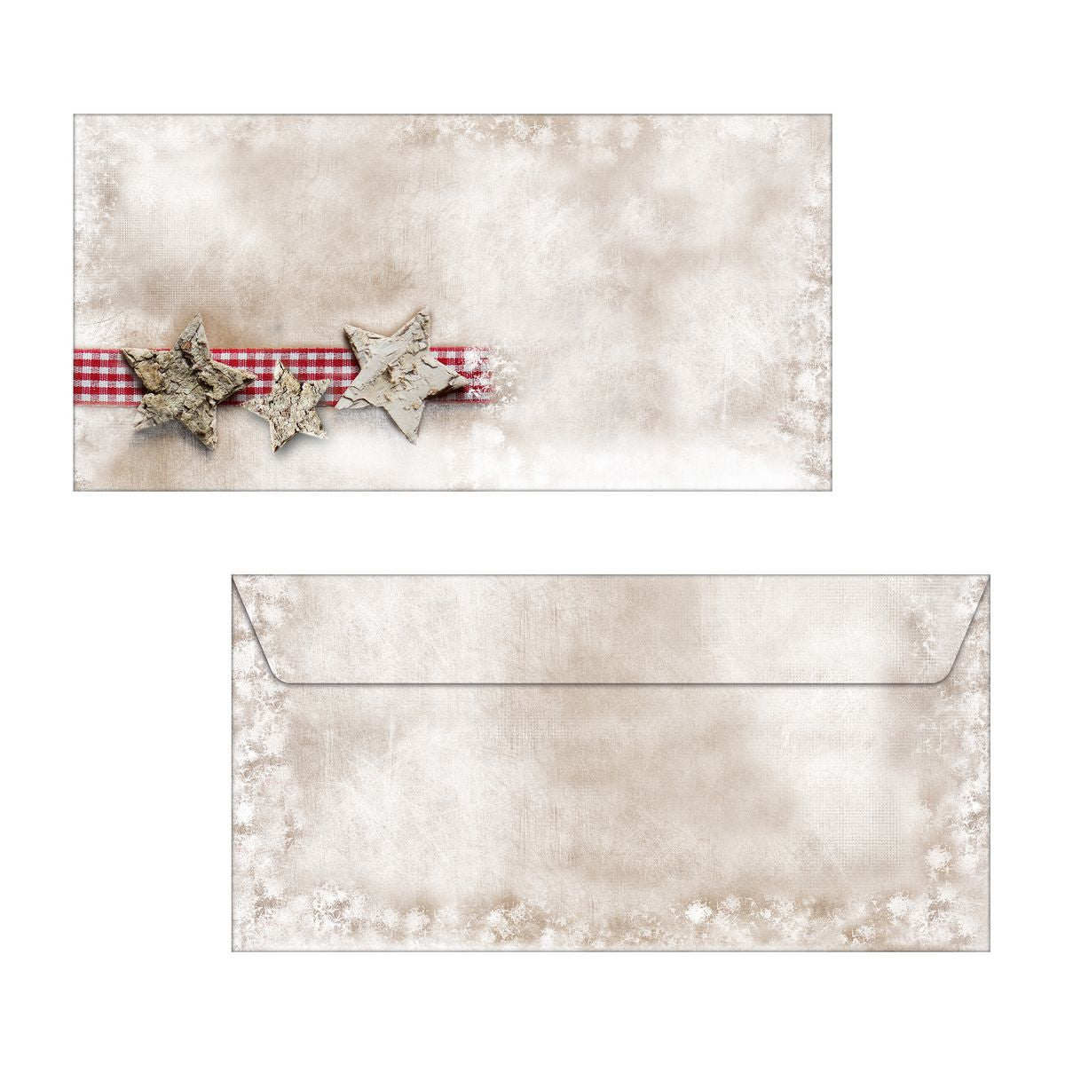 Sigel Weihnachts-Couvert C5/6 Winter Chalet, mehrfarbig, nassklebung, 90 g/m² – 25 Stk.