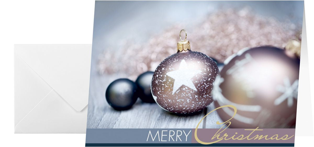 Sigel Weihnachtskarten – mit Couvert, Papier 220 g/m², weiss – 25 Stk