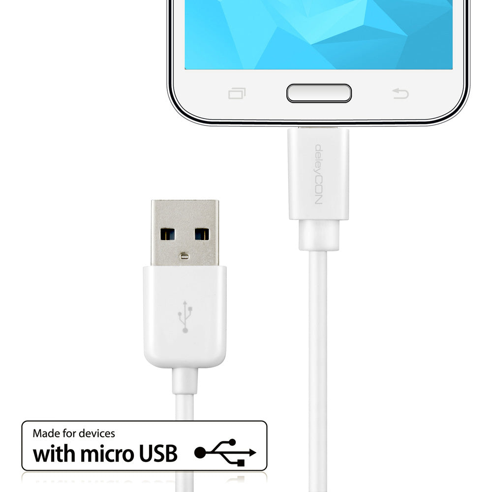 DeleyCON Kabel – USB-A auf Micro-USB 0,5 m – für Micro-USB Geräte