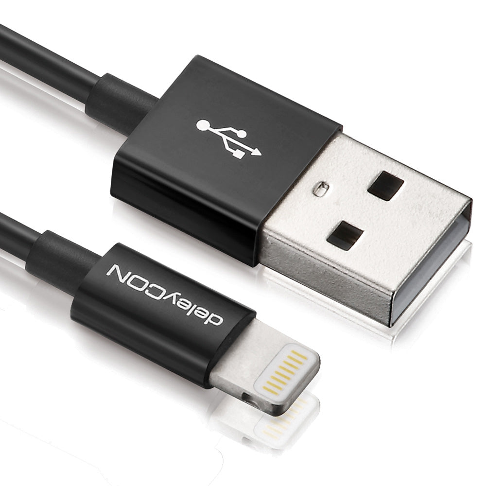 deleyCON Kabel – USB-A auf Lightning 0,15 m, MFi zertifiziert – für iPhone/iPad
