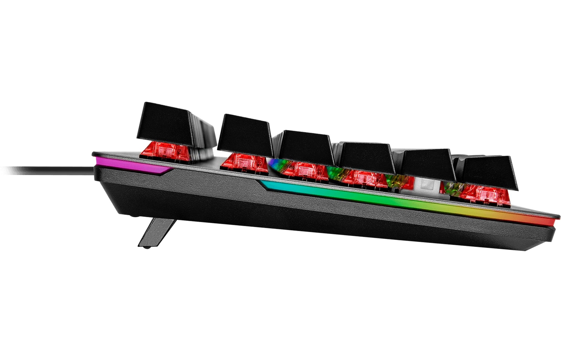 Cooler Master CK352 – Gaming-Tastatur – Mechanisch (LC Red), RGB – USB-A Kabelgebunden – QWERTZ (CH) – Schwarz