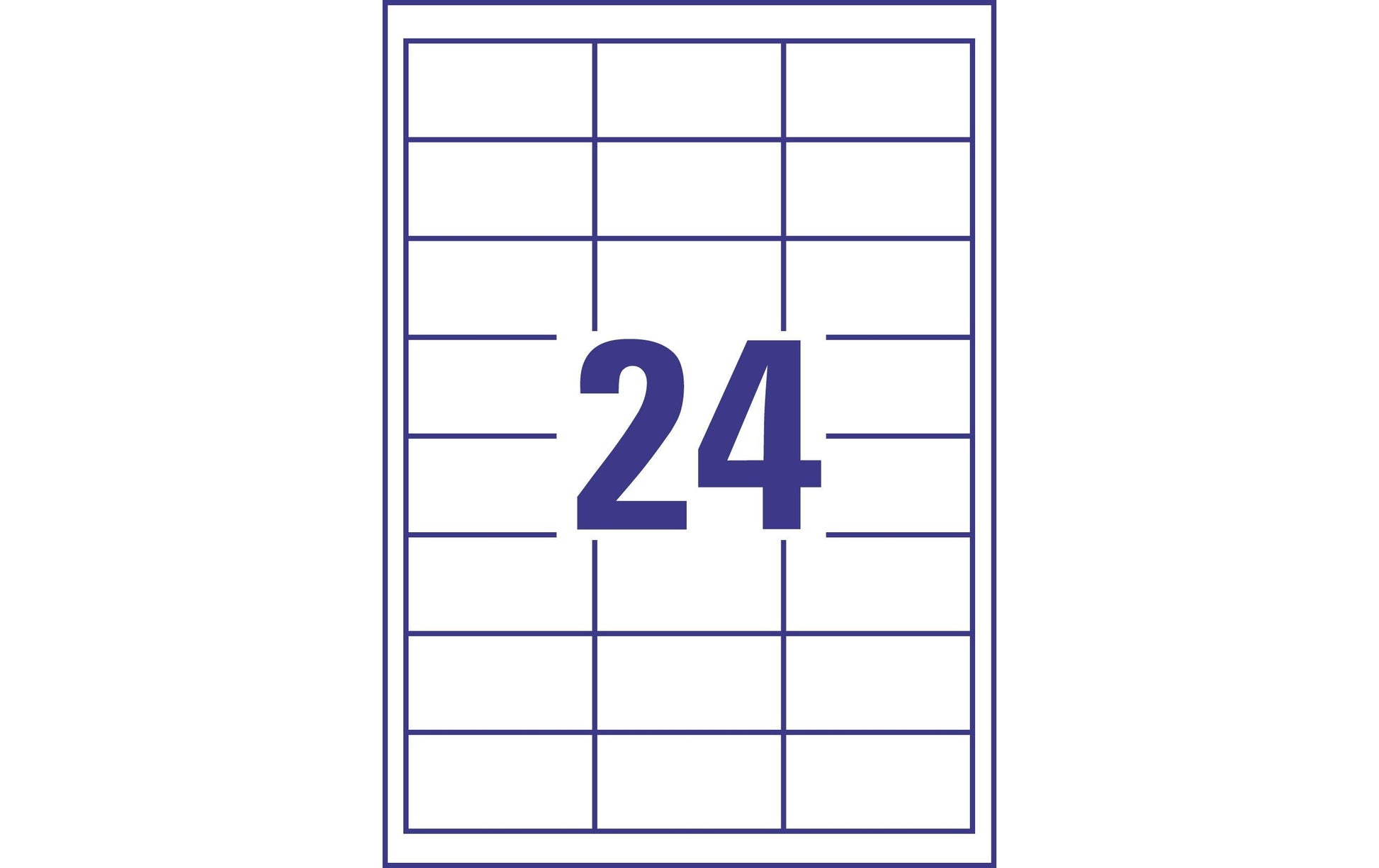 Avery Etiketten A4 65 × 34 mm – Papier, weiss – permanent haftend – 24 pro Blatt, 25 Blätter (600 Stk.)