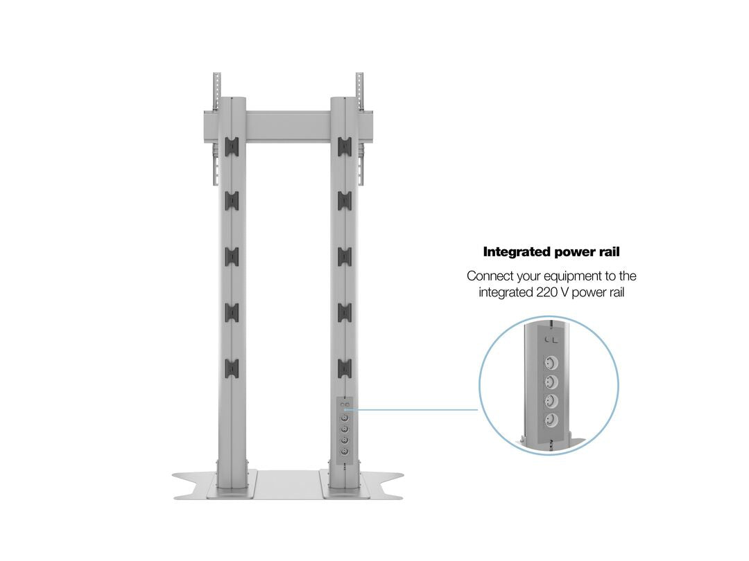 Multibrackets Dual Displayständer 210 – Displayständer für 2 Displays, höhenverstellbar, bis 110", VESA 800×60