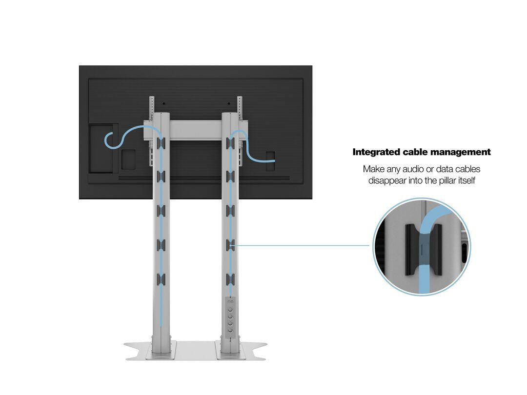 Multibrackets Dual Displayständer 210 – Displayständer für 2 Displays, höhenverstellbar, bis 110", VESA 800×60