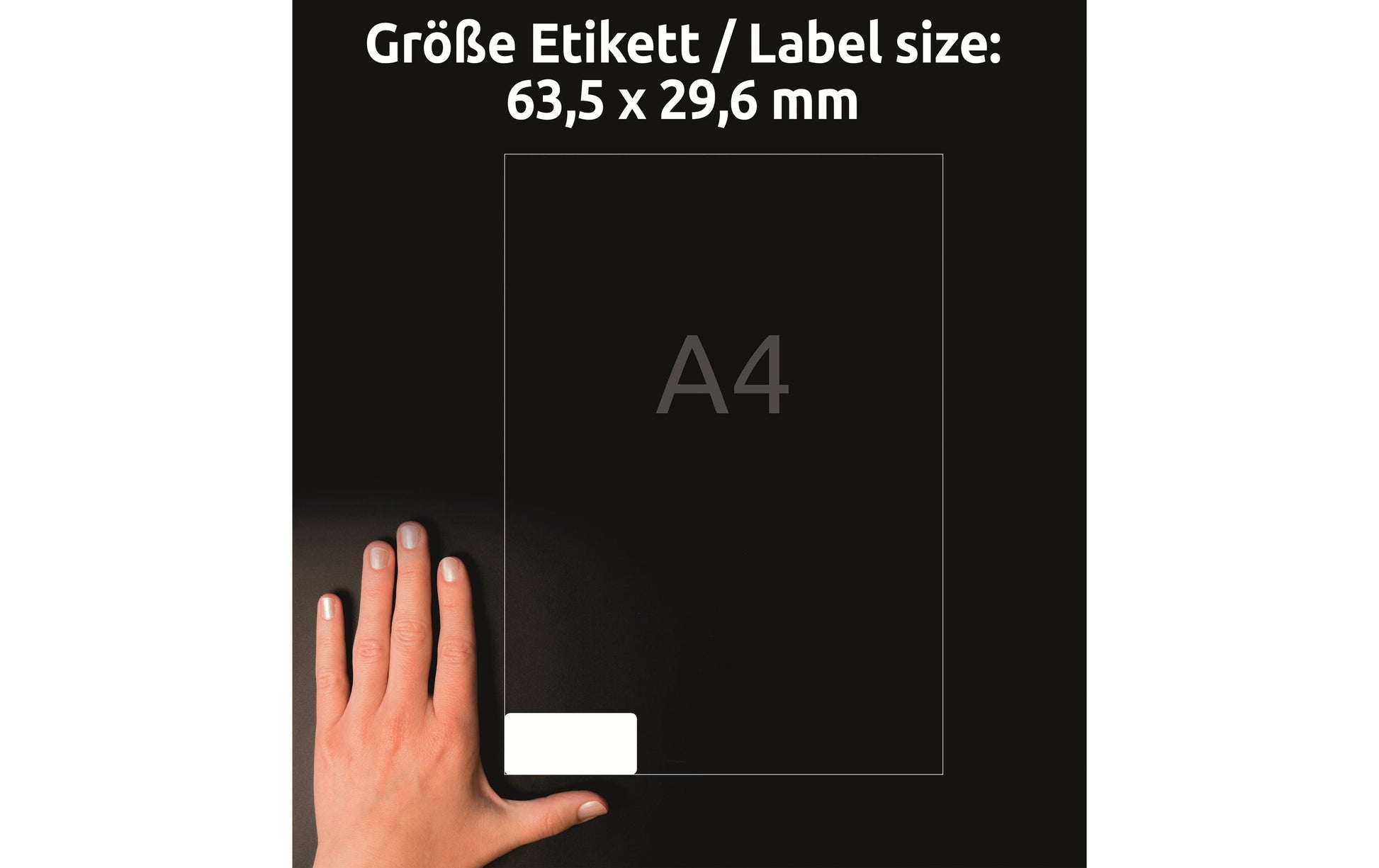 Avery Etiketten auf Bogen, 64 mm × 30 mm, weiss, Papier, wiederablösbar, 810 Etiketten (30 Blatt)