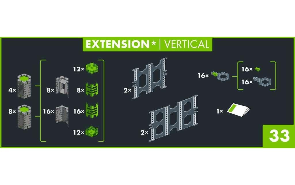 Ravensburger Extension Vertical – Erweiterung für GraviTrax PRO, 33-teilig – ab 8 Jahren