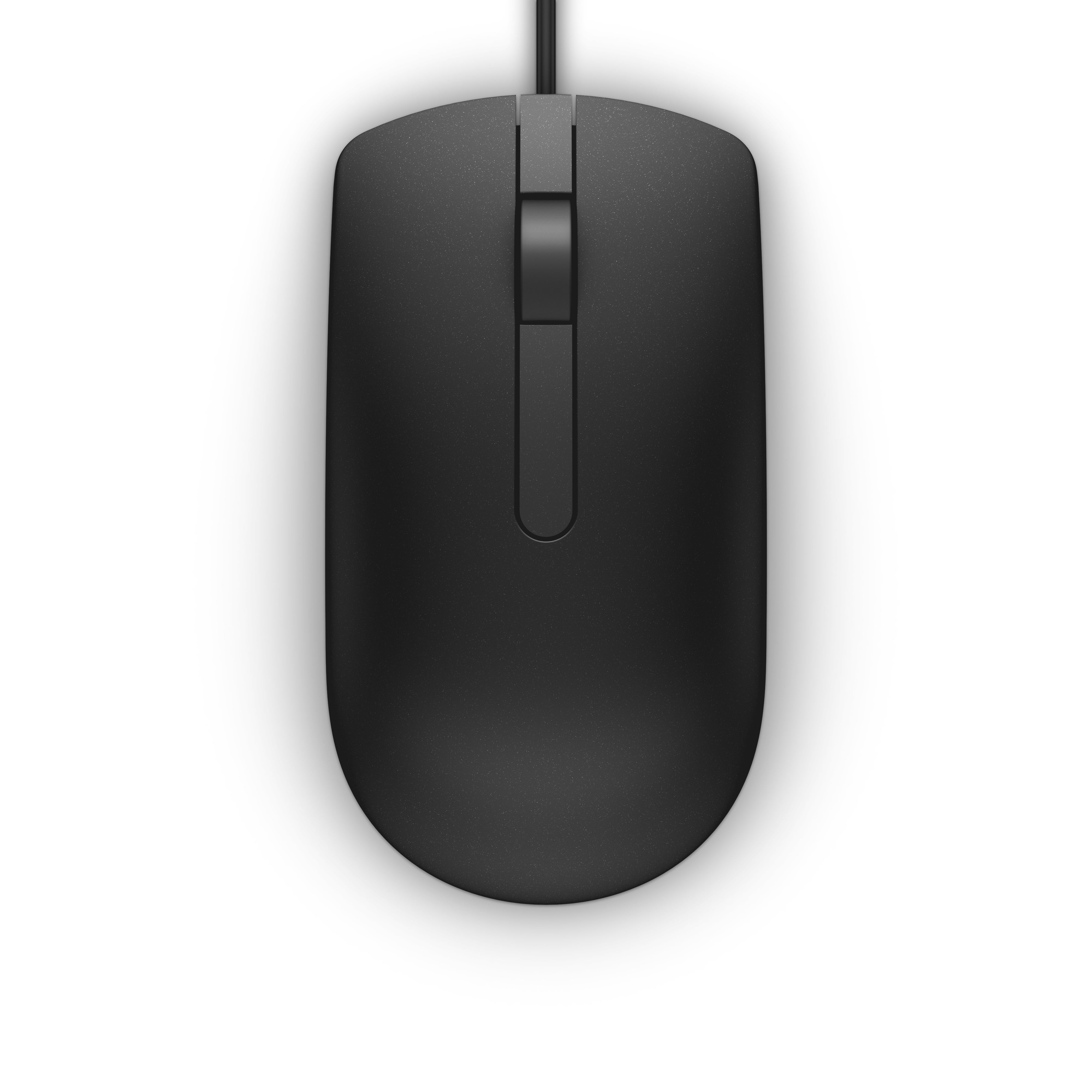 Dell MS116 – Maus – Kabelgebunden (USB‑A), 1000 DPI, beidhändig, Schwarz