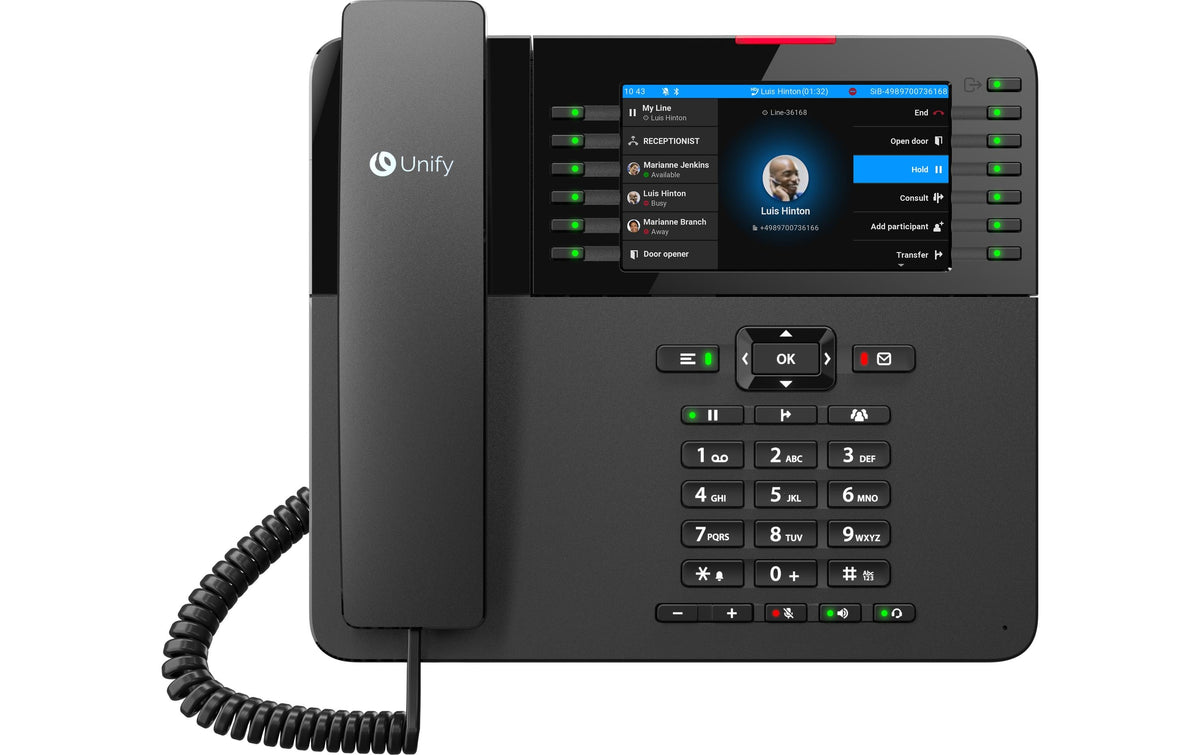 Mitel Unify OpenScape Desk Phone CP 710 – 5" HD-Display, PoE, Bluetooth