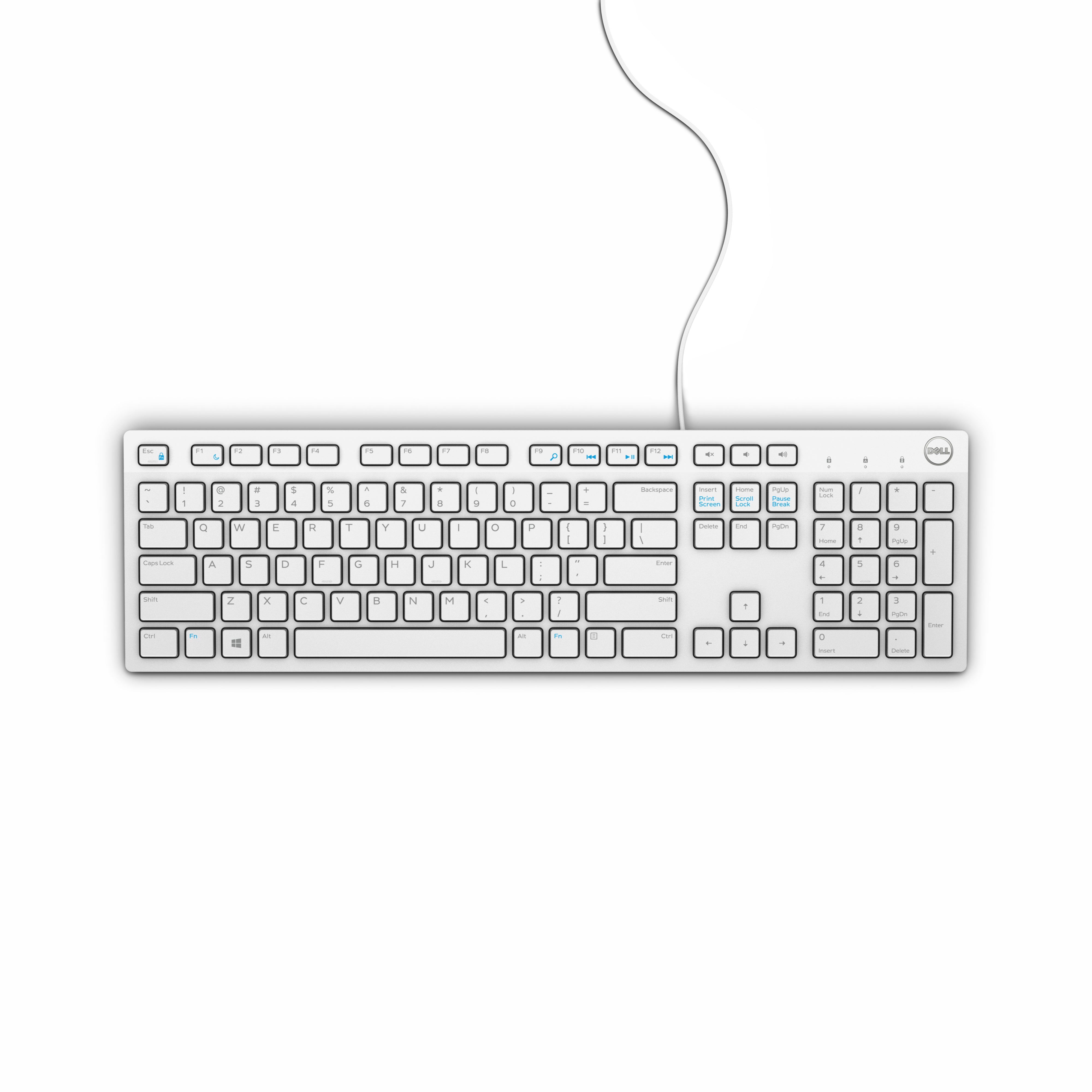 DELL KB216 – Tastatur – kabelgebunden – USB – QWERTY (US-INT) – Weiss