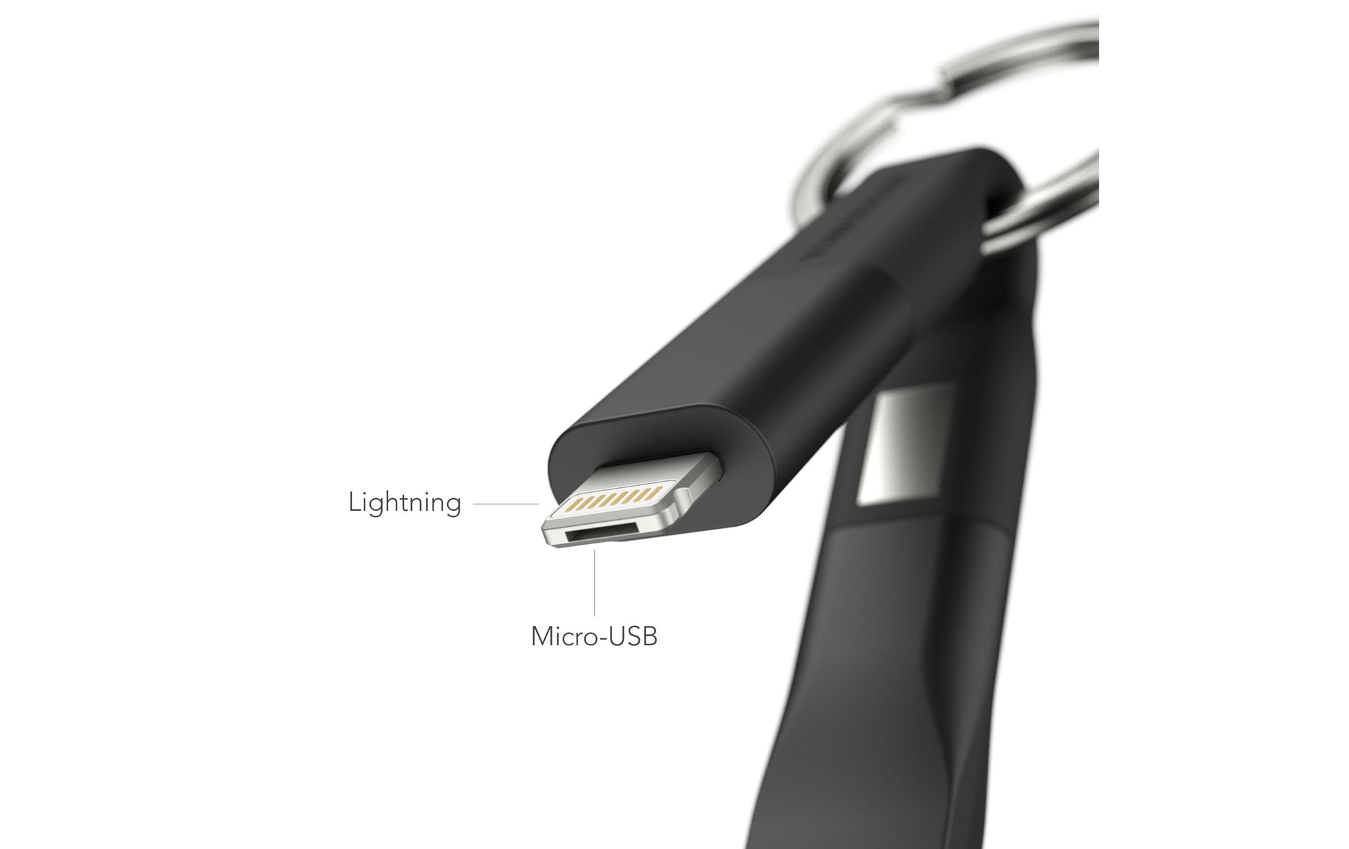 Vonmählen Multi-Kabel – 6-in-1 USB-C auf Micro-USB 0,06 m, magnetisch, Schwarz/Silber