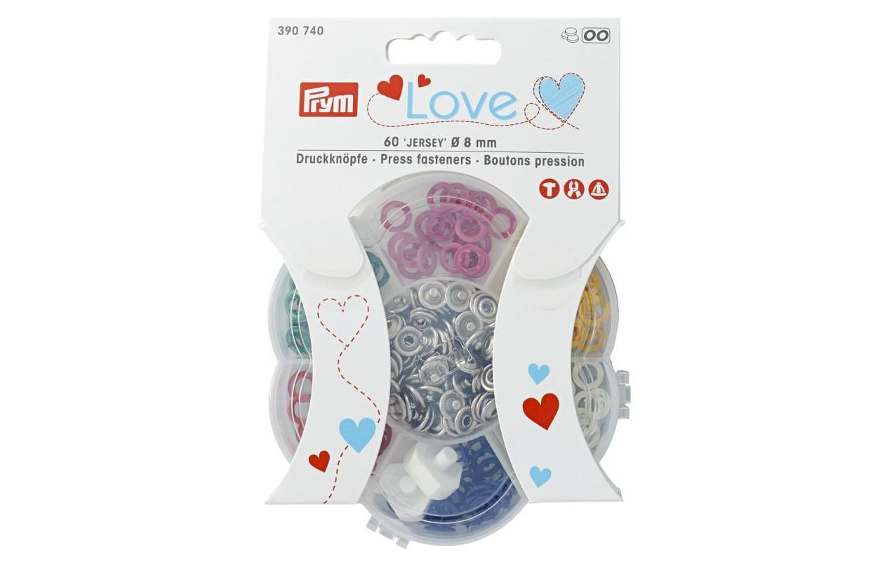 Prym Knöpfe Ø 8 mm – Messing, mehrfarbig, 60 Stück