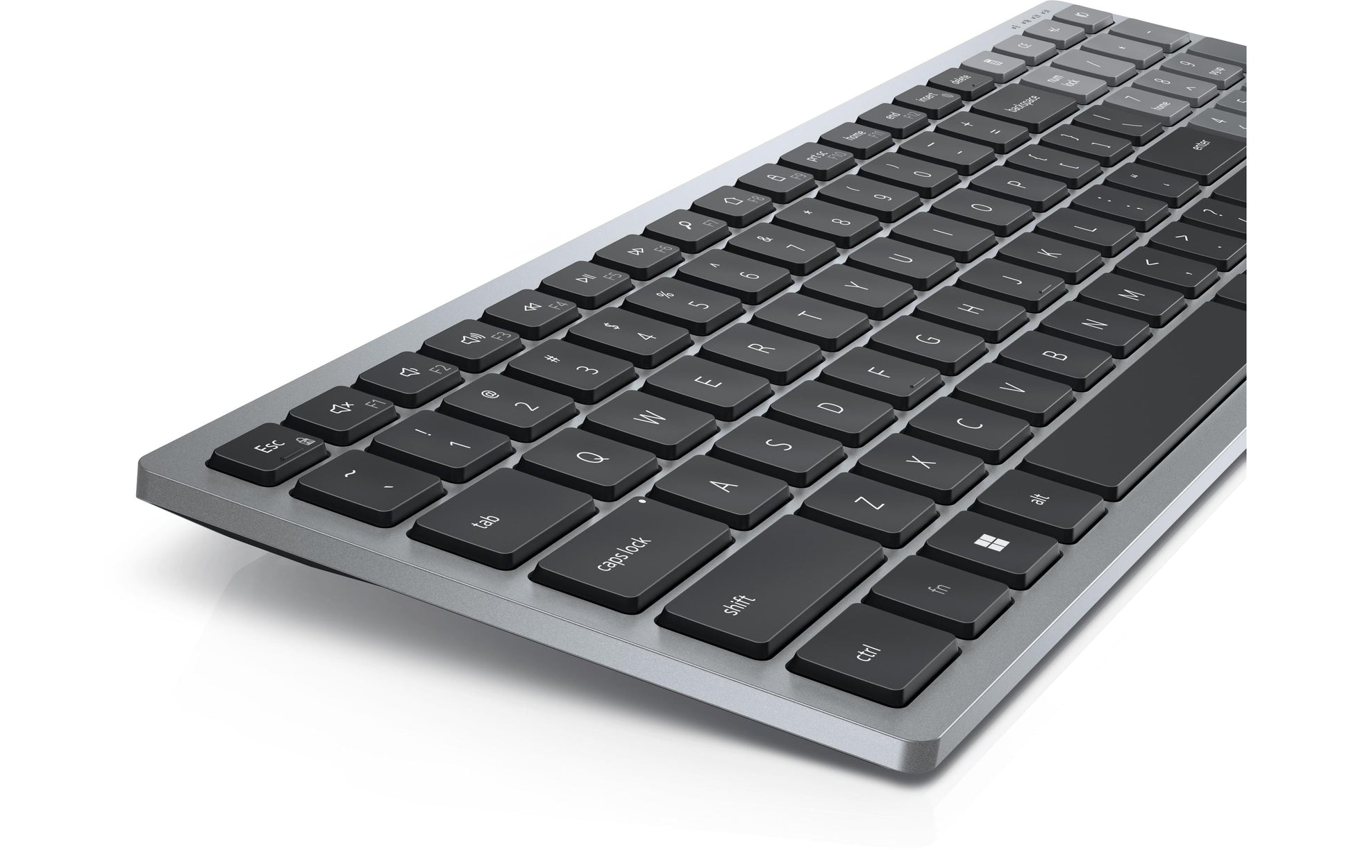Dell KB740 – Tastatur, kabellos (2,4 GHz), FR-Layout (FR), Fullsize (mit Ziffernblock), Scherenmechanik, Multi-Device