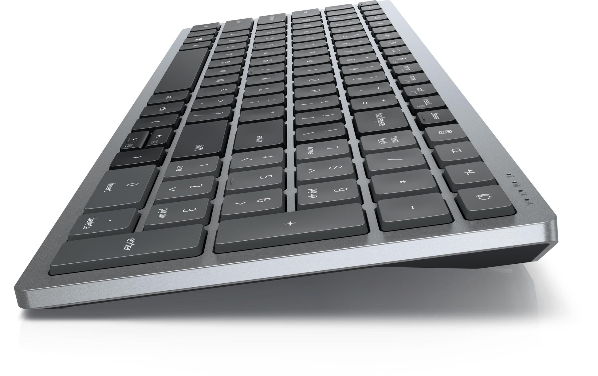 Dell KB740 – Tastatur, kabellos (2,4 GHz), FR-Layout (FR), Fullsize (mit Ziffernblock), Scherenmechanik, Multi-Device