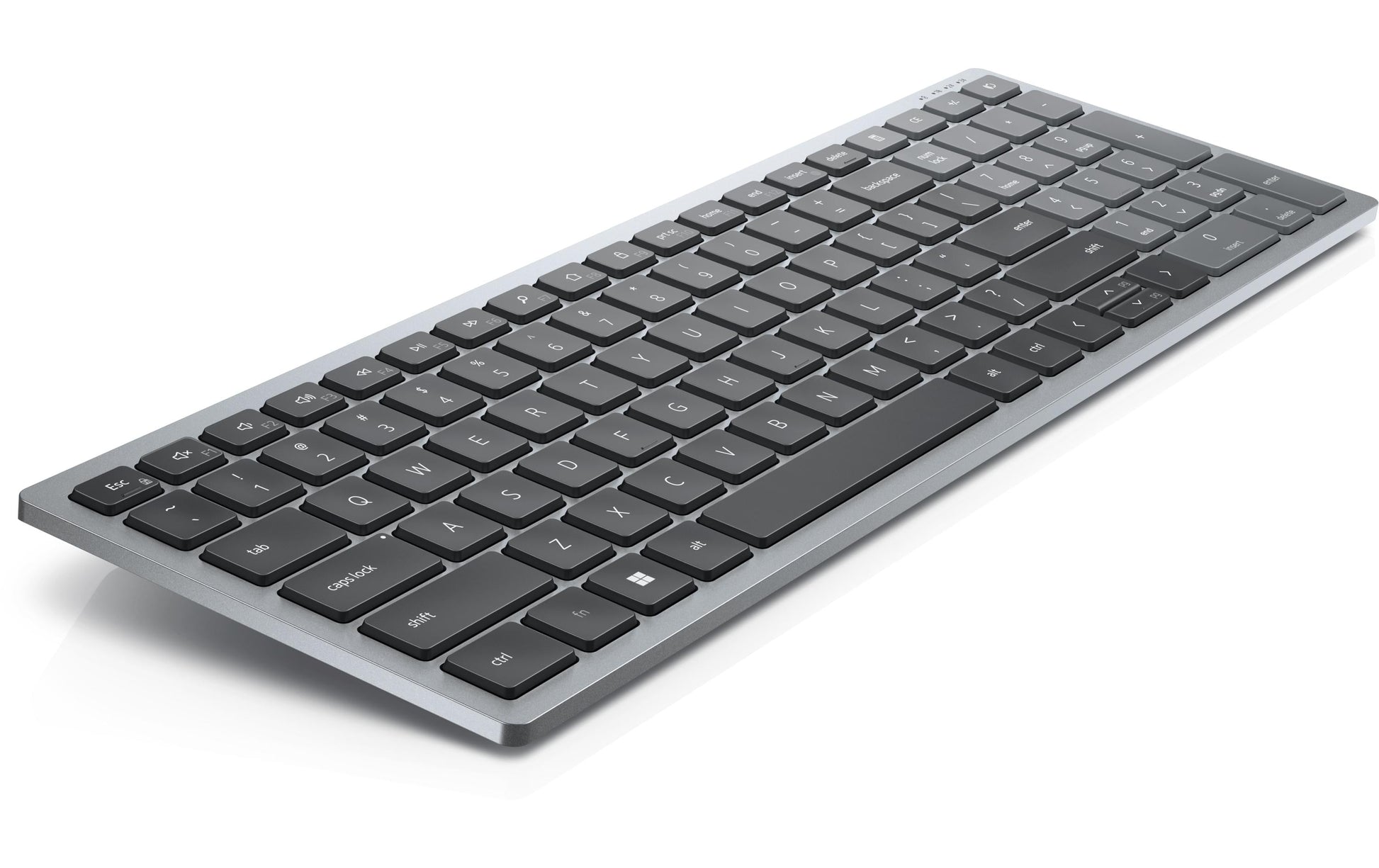 Dell KB740 – Tastatur, kabellos (2,4 GHz), FR-Layout (FR), Fullsize (mit Ziffernblock), Scherenmechanik, Multi-Device