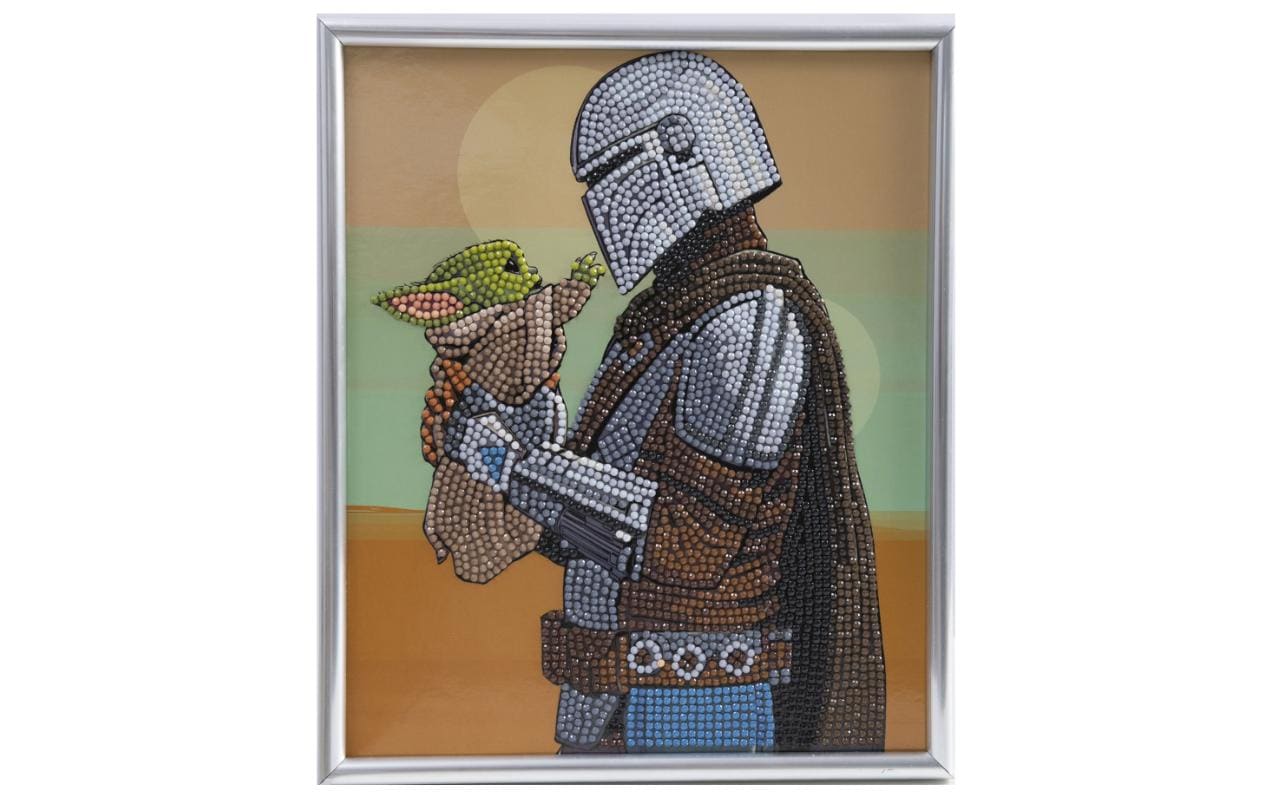 CRAFT Buddy Diamond-Painting-Set – Grogu & Mando – 21 × 25 cm – 7-teilig – ab 8 Jahren