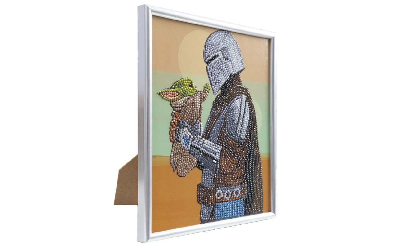 CRAFT Buddy Diamond-Painting-Set – Grogu & Mando – 21 × 25 cm – 7-teilig – ab 8 Jahren