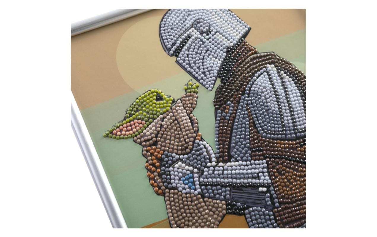 CRAFT Buddy Diamond-Painting-Set – Grogu & Mando – 21 × 25 cm – 7-teilig – ab 8 Jahren
