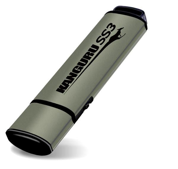 iStorage Kanguru SS3 – 256 GB, USB Typ-A, USB 3.2 Gen 1, 400 MB/s Lesen, Schreibschutzschalter