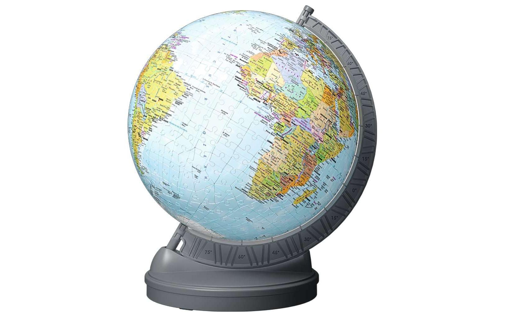 Ravensburger 3D Puzzle – Globus mit LED-Licht, 548 Teile, ab 10 Jahren, Mehrsprachig (d/f/i/e)