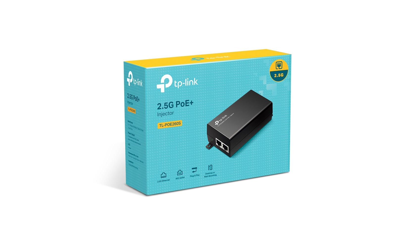 TP-Link Omada POE260S PoE Midspan – 30 W, IEEE 802.3af/at, 1× Ein-/Ausgang (2,5G)