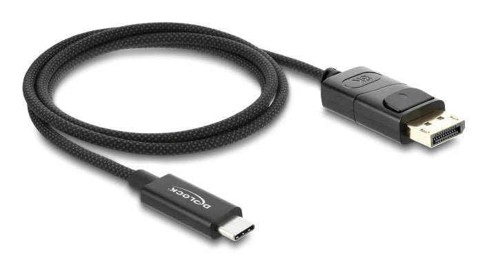 DeLOCK USB-C auf DisplayPort Kabel DP 1.2 4K 60 Hz – 1 m – geflochten – für MacBook, Chromebook