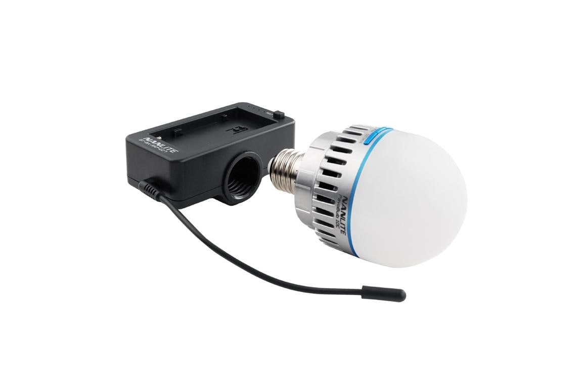 Nanlite BT-BA-SNP-E27 Adapter NP-F zu E27 – für PavoBulb 10C – Schwarz