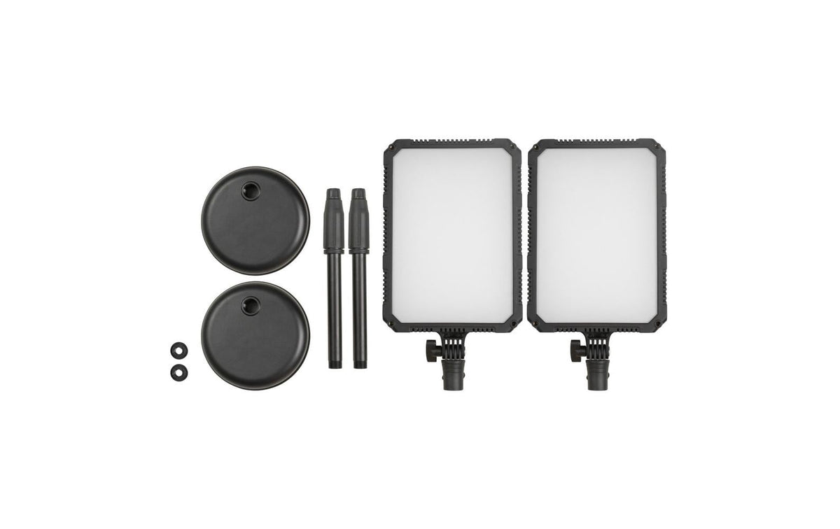 Nanlite Compac 24B Desktop 2 Kit Dauerlicht-Kit – 24 W, CRI 95, 3200–5600 K – 690 Lux – 2-fach