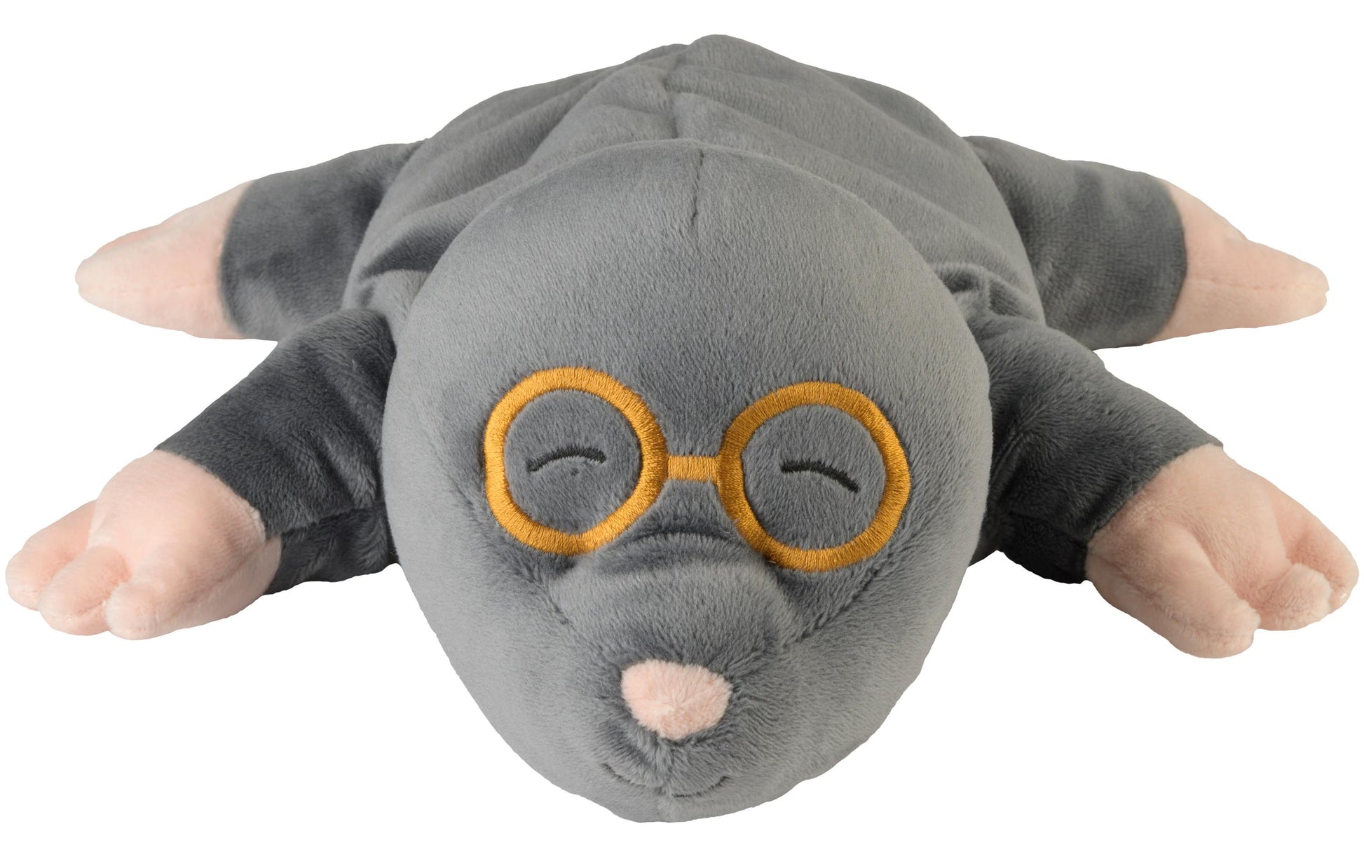 Warmies Schlafender Maulwurf Mikrowellenbeheiztes Spielzeug – 350 mm, 720 g, grau/beige