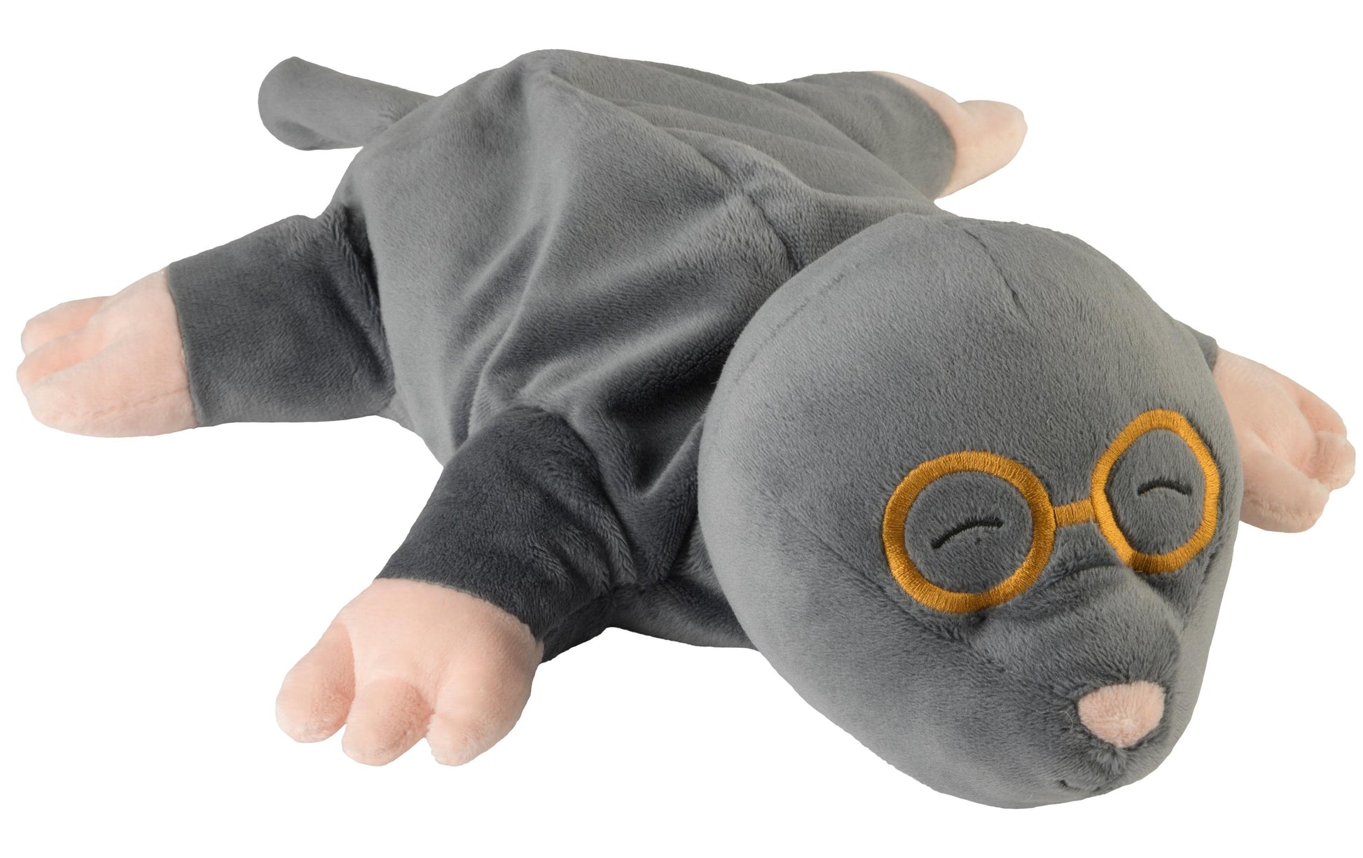 Warmies Schlafender Maulwurf Mikrowellenbeheiztes Spielzeug – 350 mm, 720 g, grau/beige
