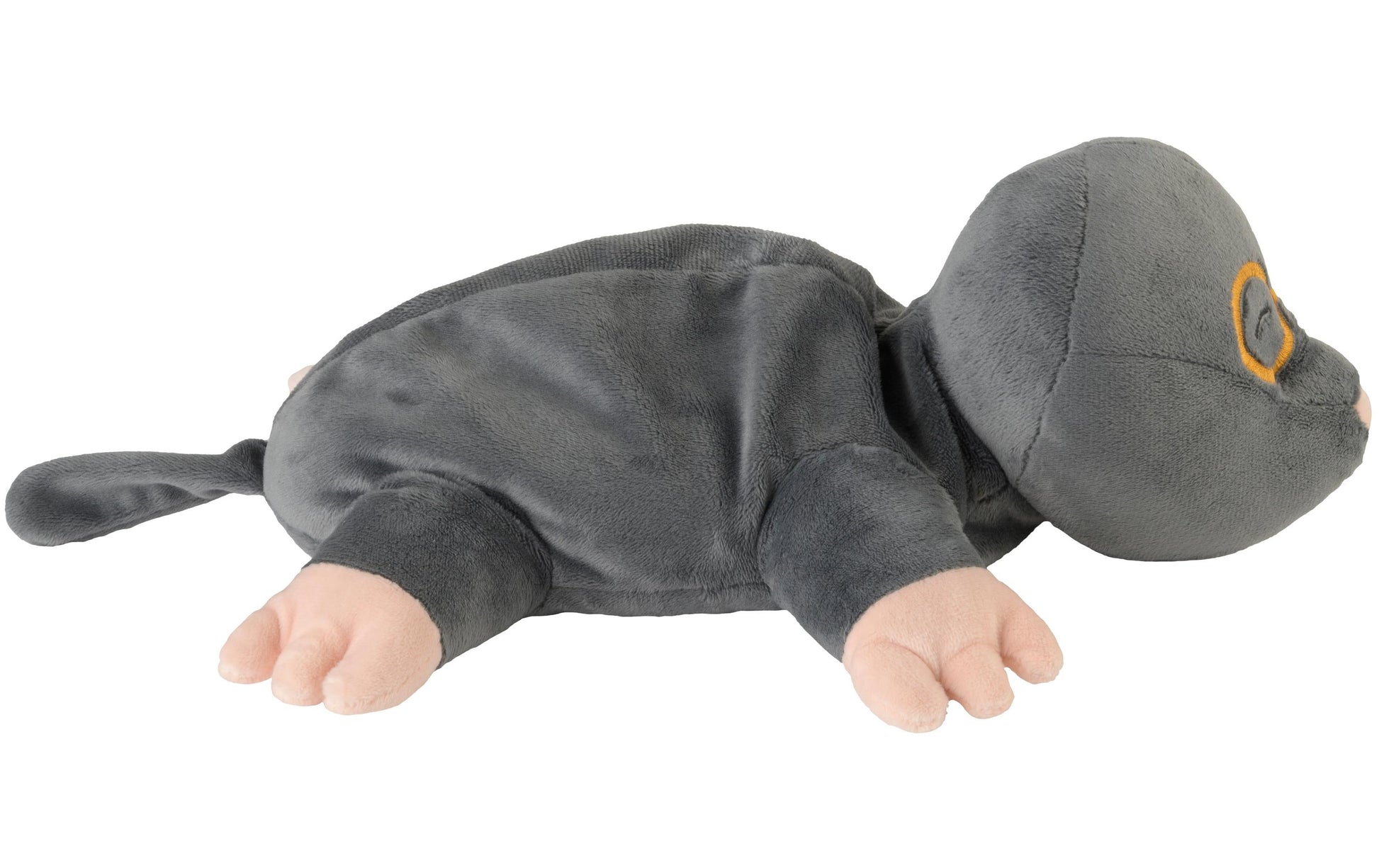 Warmies Schlafender Maulwurf Mikrowellenbeheiztes Spielzeug – 350 mm, 720 g, grau/beige
