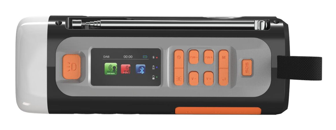 Marmitek RESQ 200 – Tragbares DAB+ Radio, FM, Bluetooth, IPX3 – Schwarz