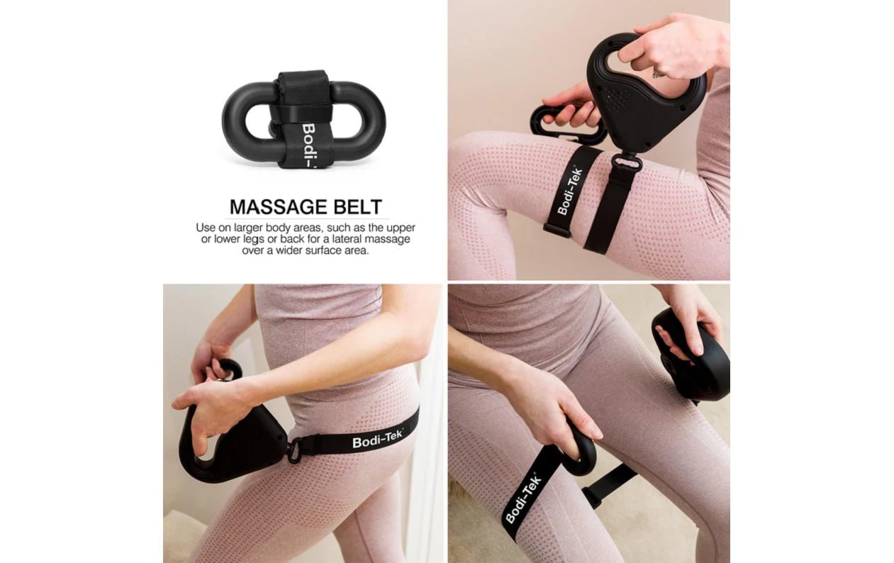 Bodi-Tek Massagepistole – Schwarz, Perkussionsmassage, Akkubetrieb, 4 Programme