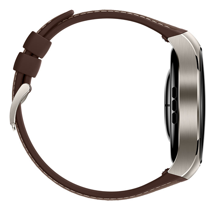 Huawei Watch 5 46 mm GPS + Cellular – Titan Silber, Braun, 50 m, für Android, iPhone