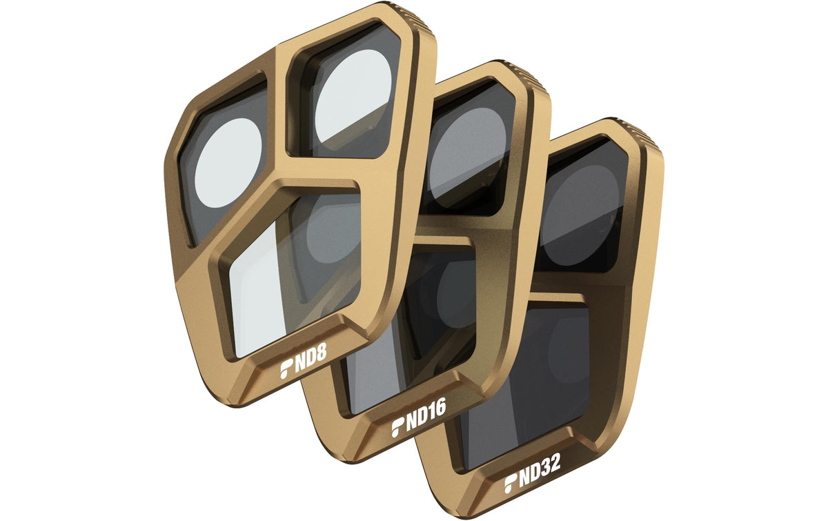 PolarPro Shutter Collection Kamerafilter – ND8, ND16, ND32 – für DJI Mavic 3 Pro – Bronze – 3er-Pack