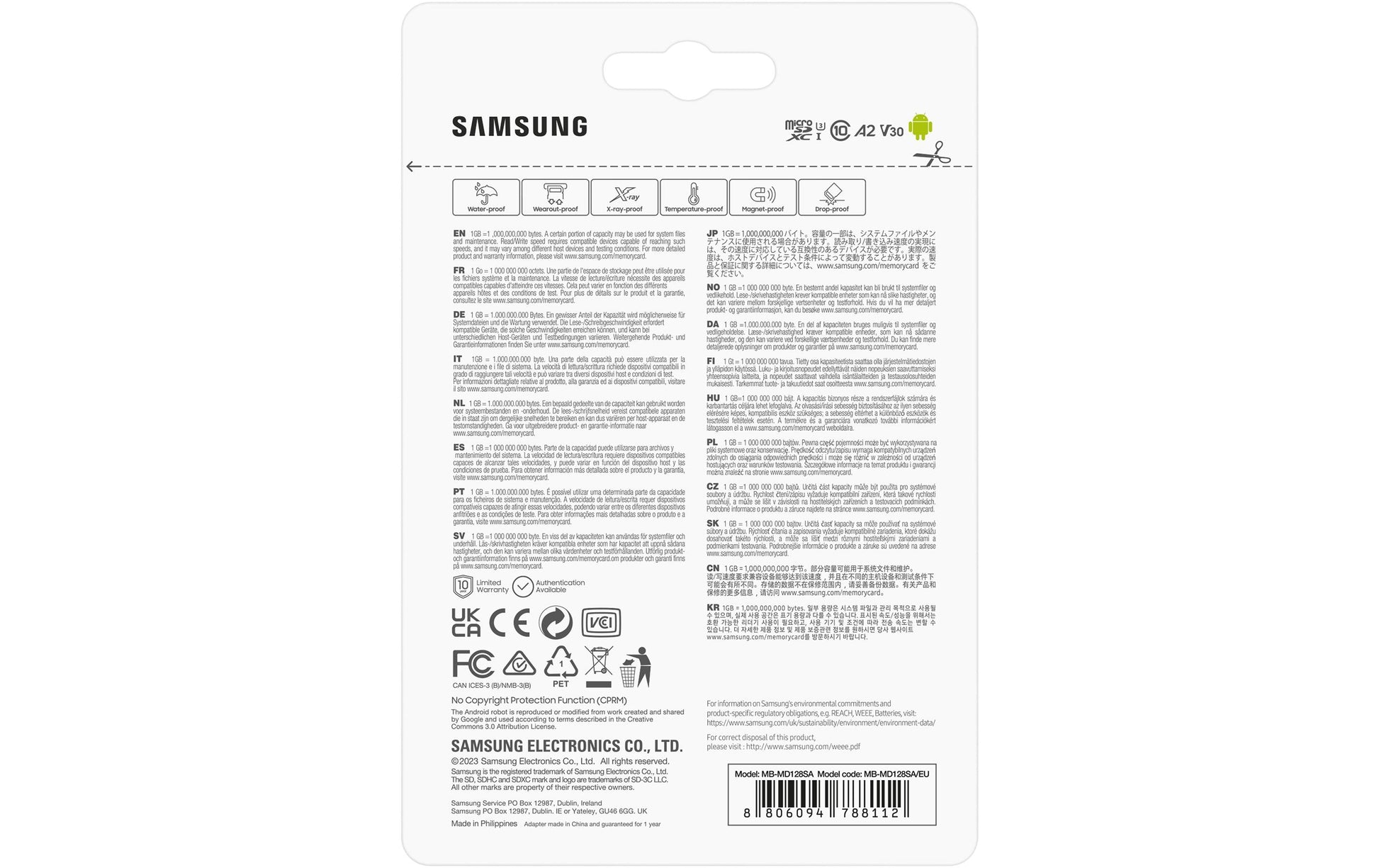 Samsung Barcode-Etiketten